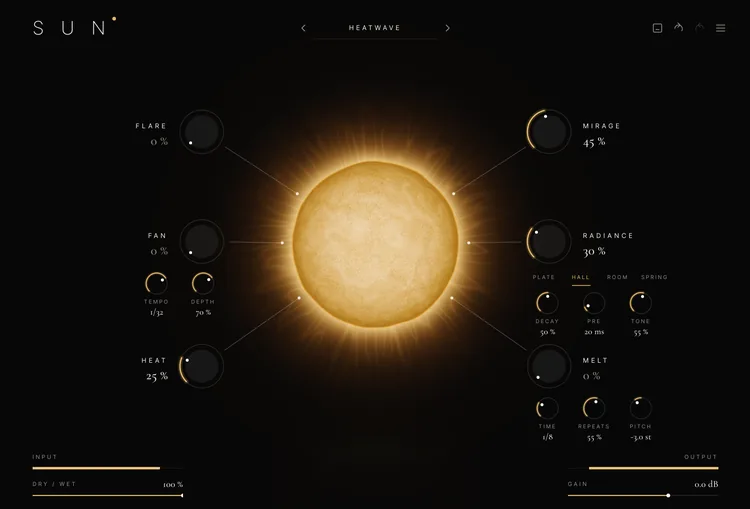 SUN mit dem Preset Heatwave
