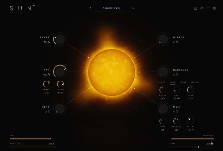 SUN mit dem Preset Smoke Fan
